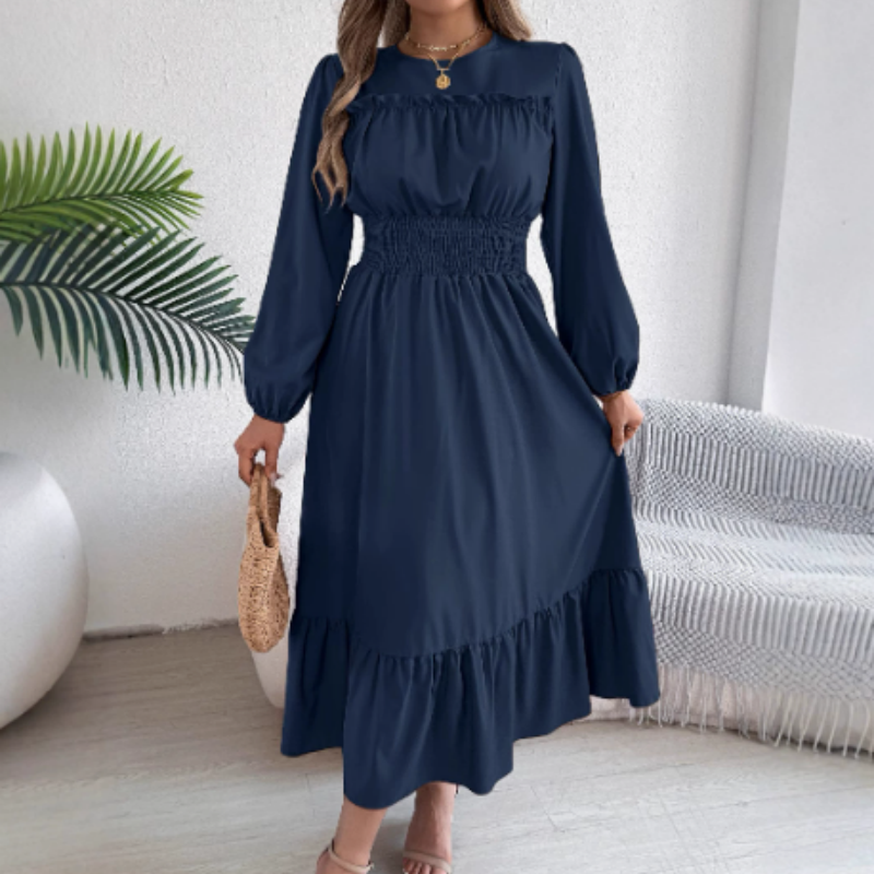 👗New arrival 50% OFF!🥰Women's Long-Sleeve Smocked Ruffle Maxi Dress